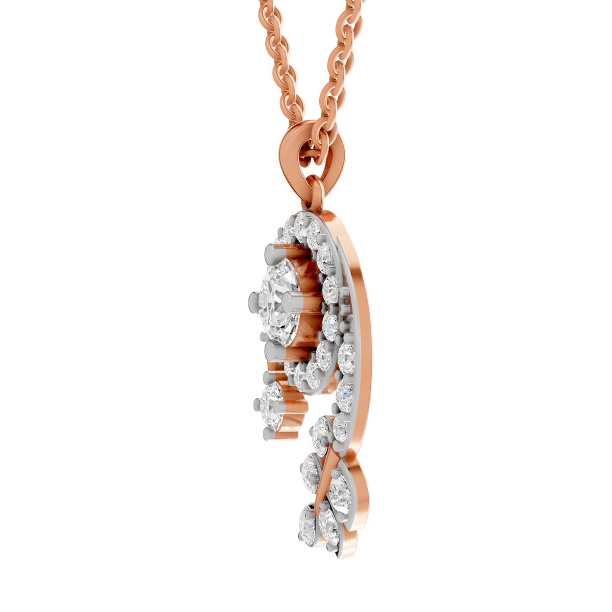 Majestic Leaf Diamond Necklace