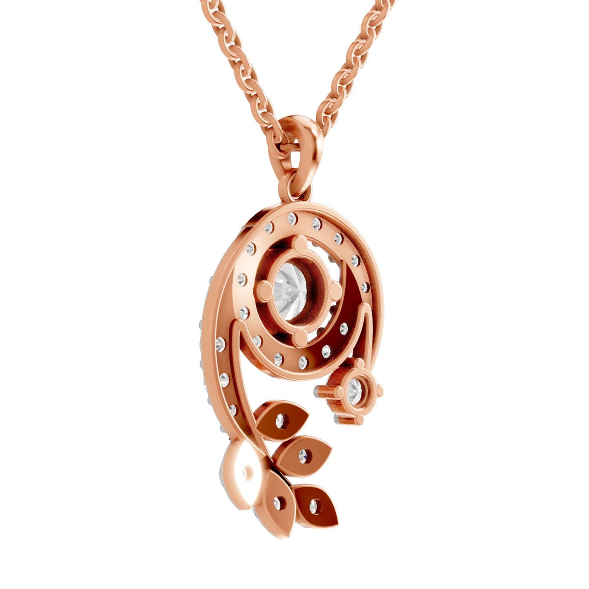 Majestic Leaf Diamond Necklace
