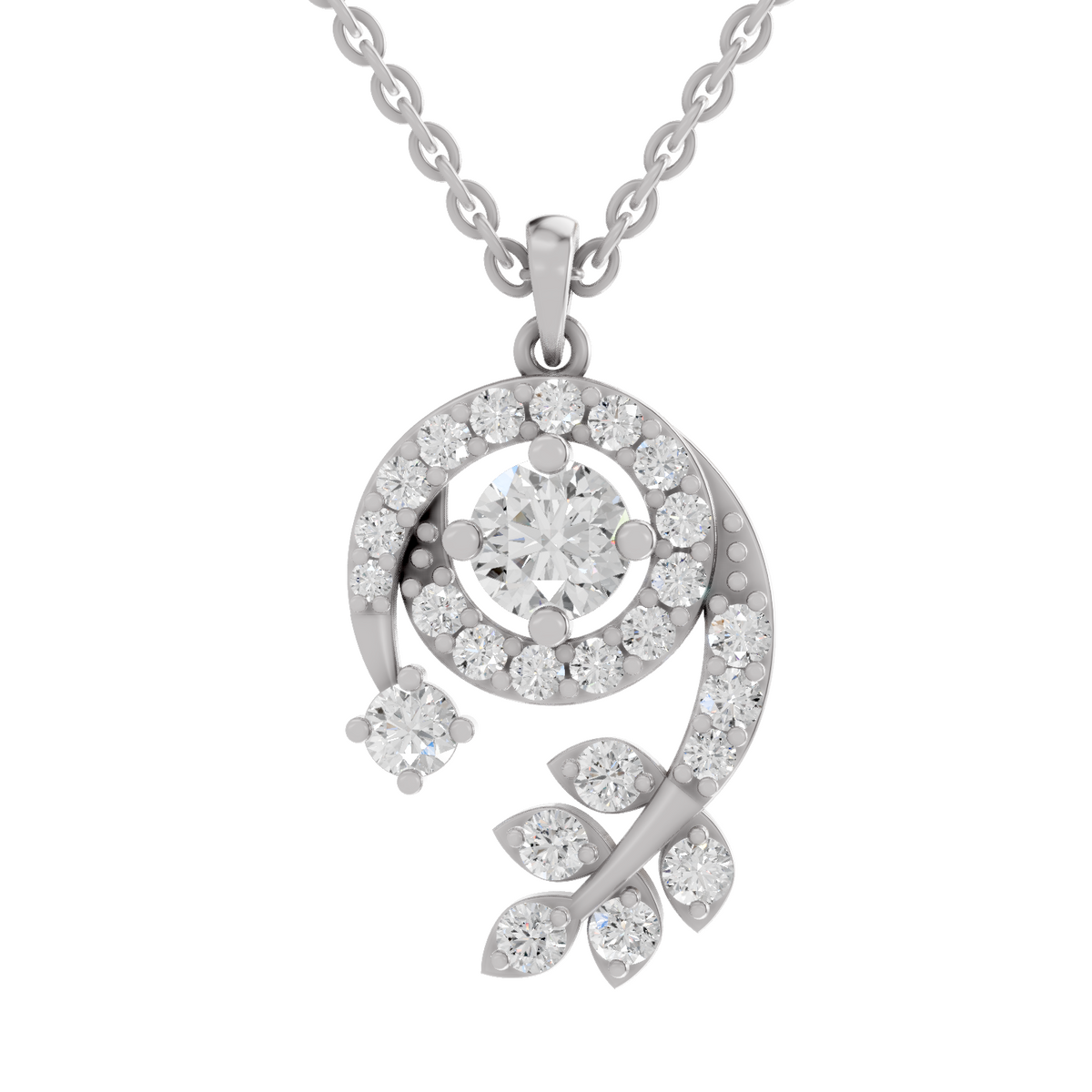 Majestic Leaf Diamond Necklace