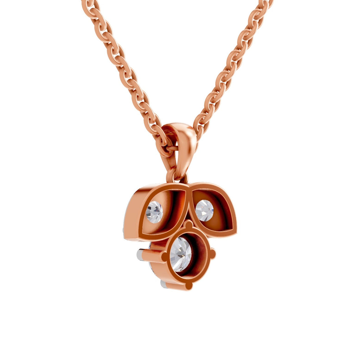 Timeless Three-Stone Diamond Necklace
