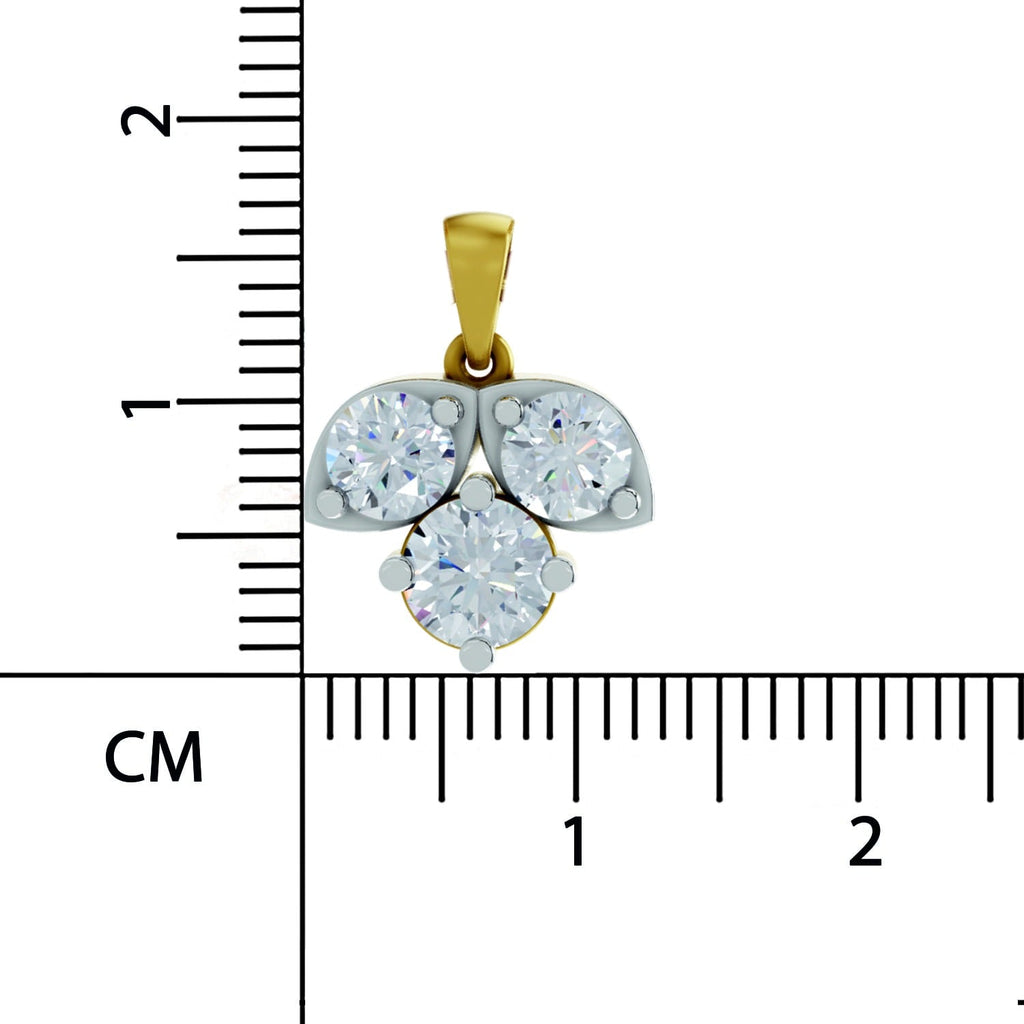 Timeless Three-Stone Diamond Necklace