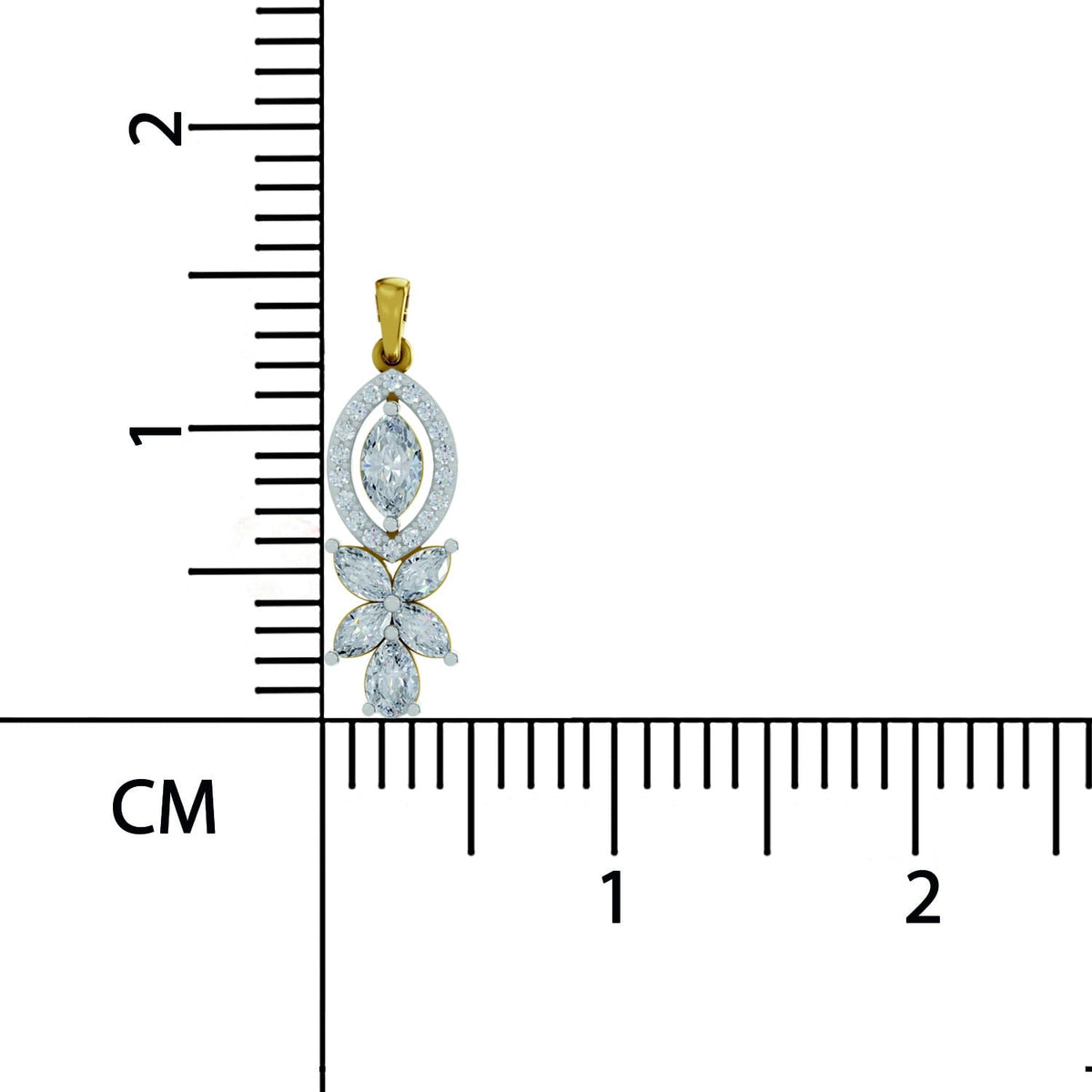 Regal Marquise Floral Diamond Necklace