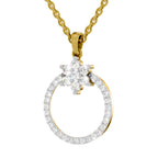 0.86 Carat Diamond Orbit Pendant Necklace 14K