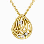 0.06 Carat Round Swirl Pendant 14K