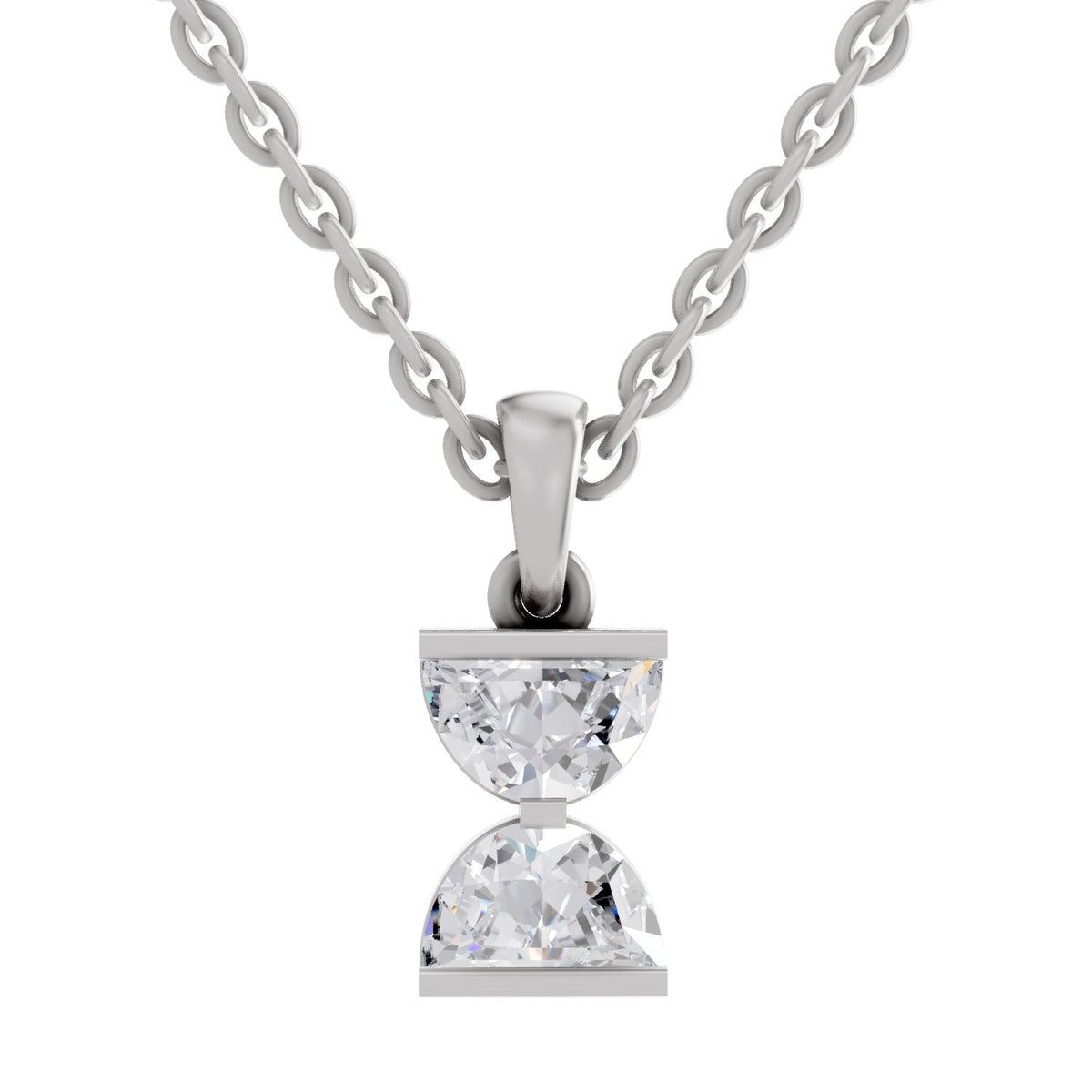 Captivating Hourglass Diamond Pendant
