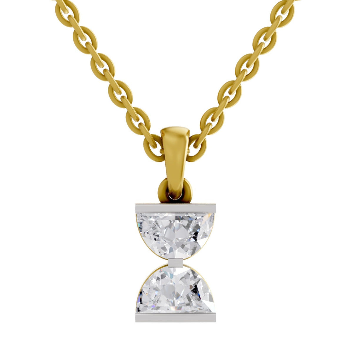 0.93 Carat Hourglass Pendant 14K