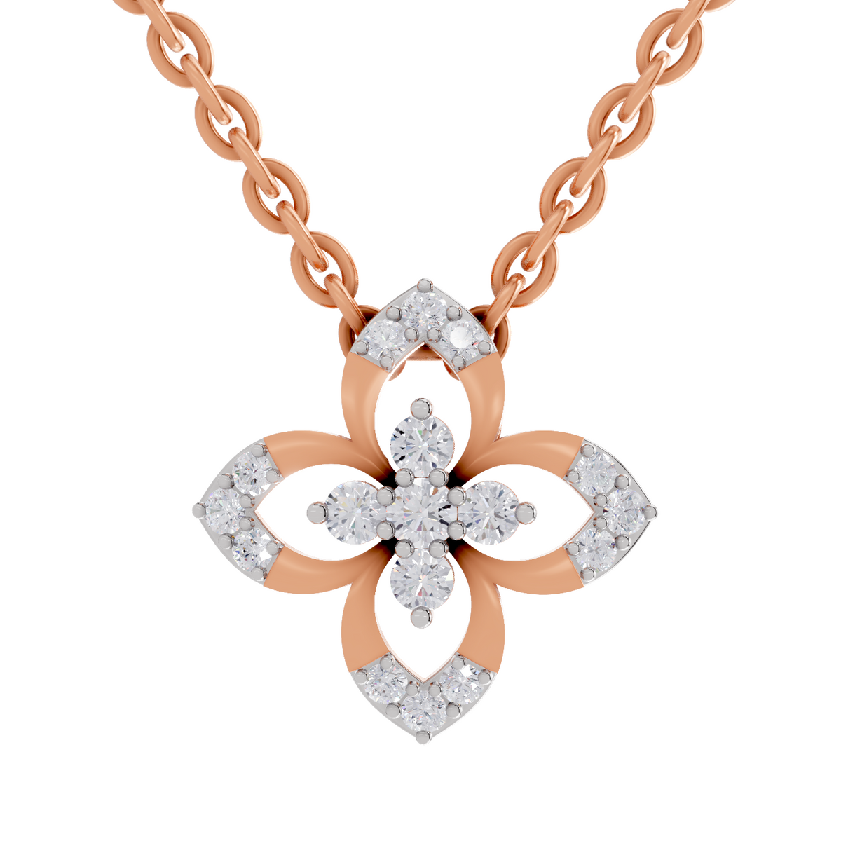 Captivating Floral Diamond Pendant