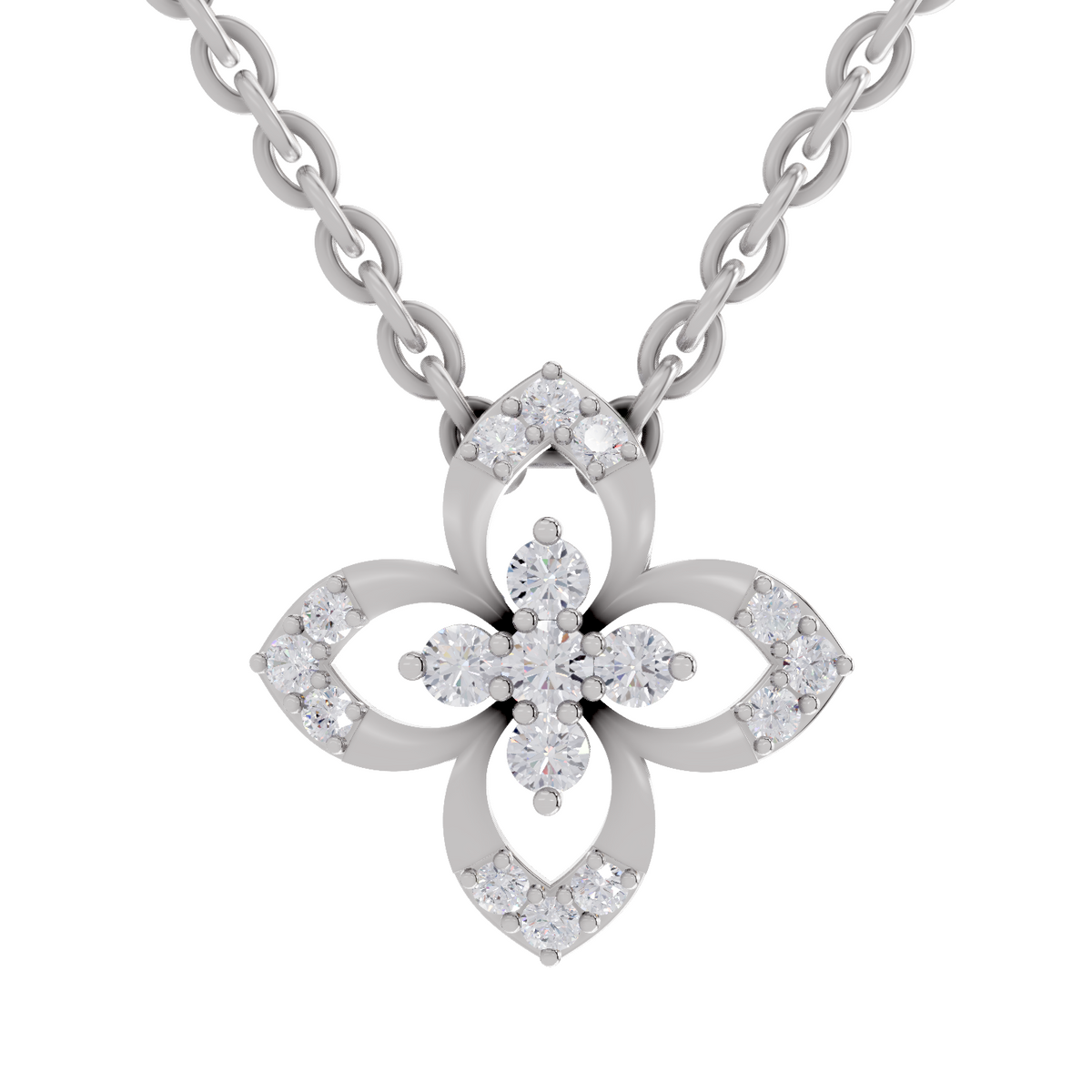 Captivating Floral Diamond Pendant