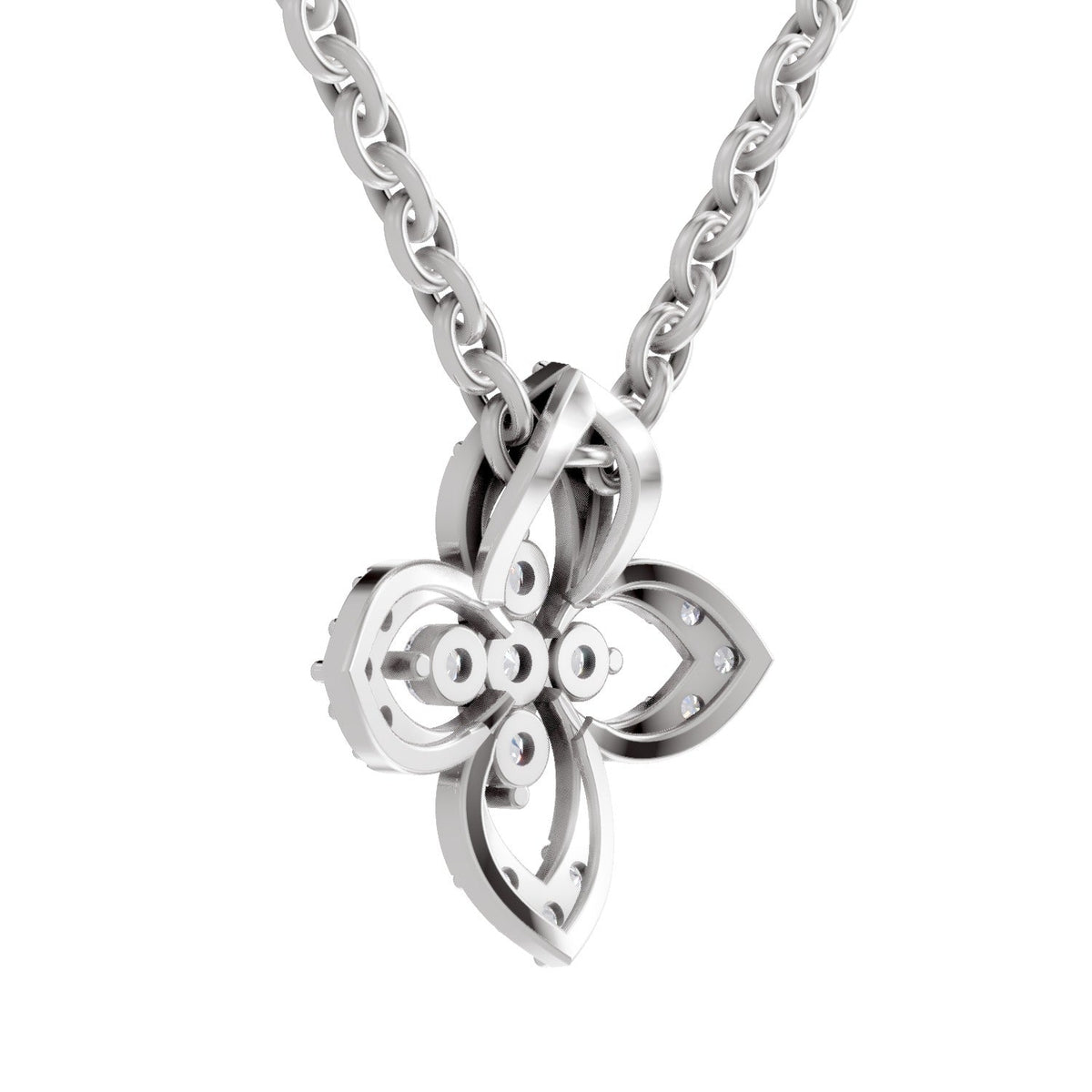 Captivating Floral Diamond Pendant