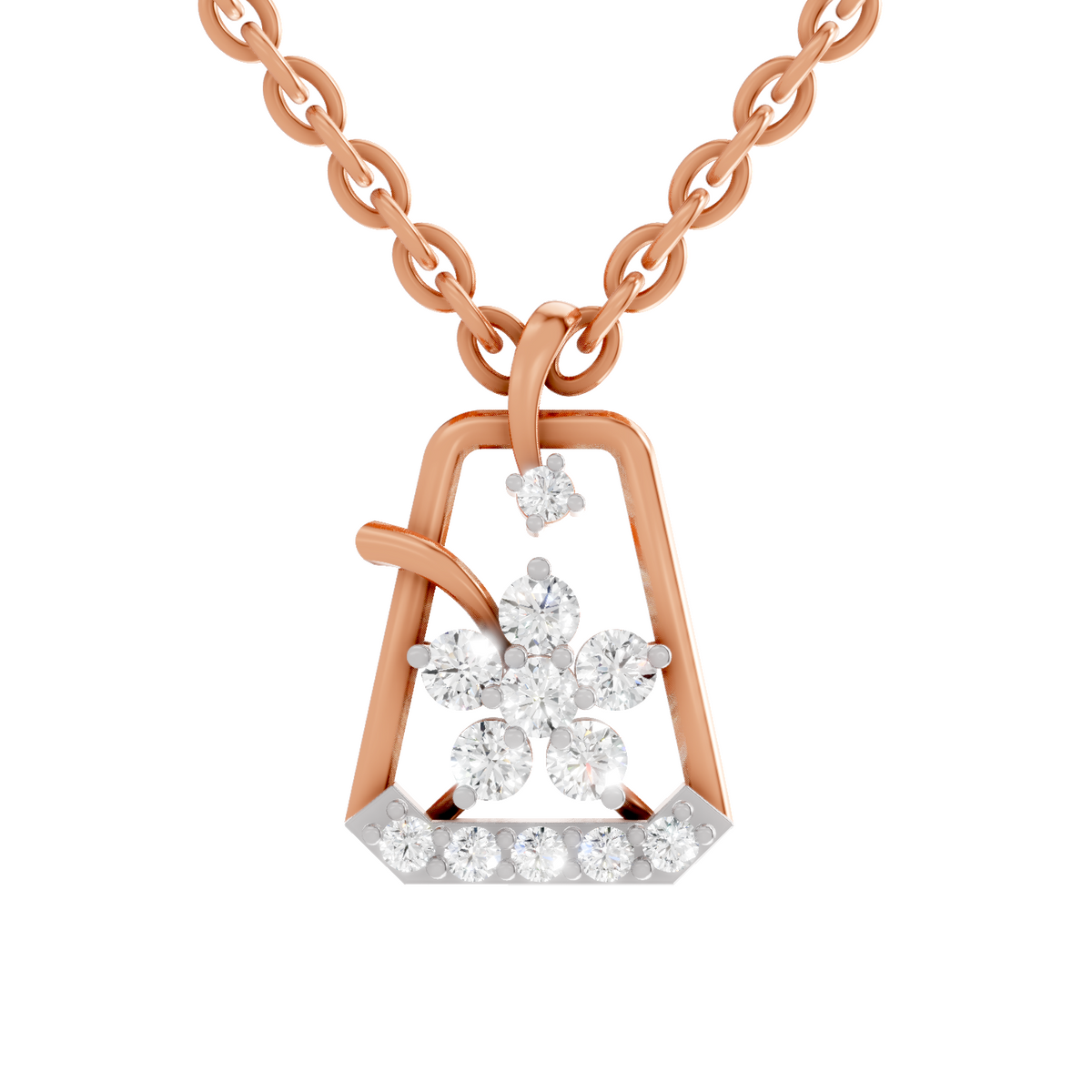 Pristine Blossom Diamond Pendant
