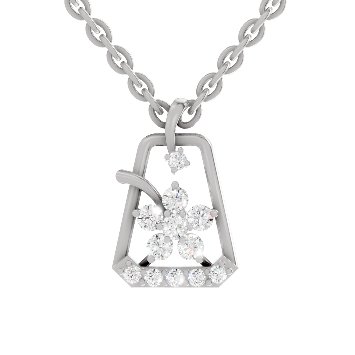 Pristine Blossom Diamond Pendant