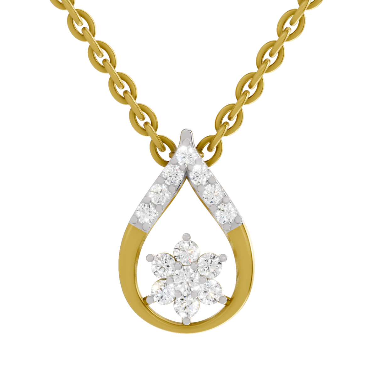 0.24 Carat Teardrop Pendant 14K