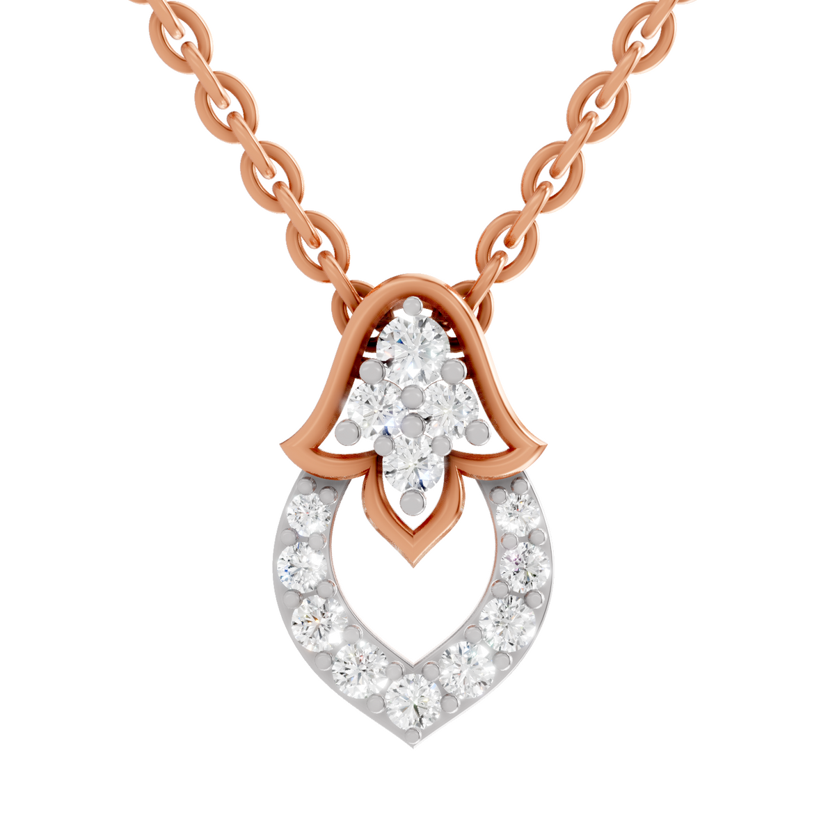 Celestial Teardrop Diamond Pendant