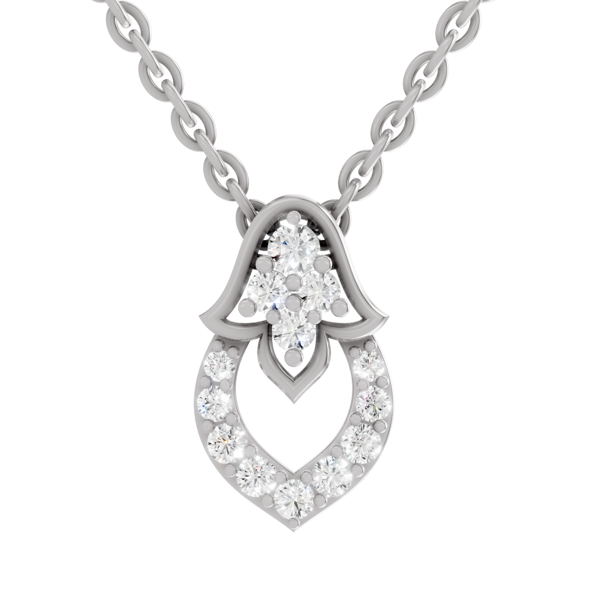 Celestial Teardrop Diamond Pendant