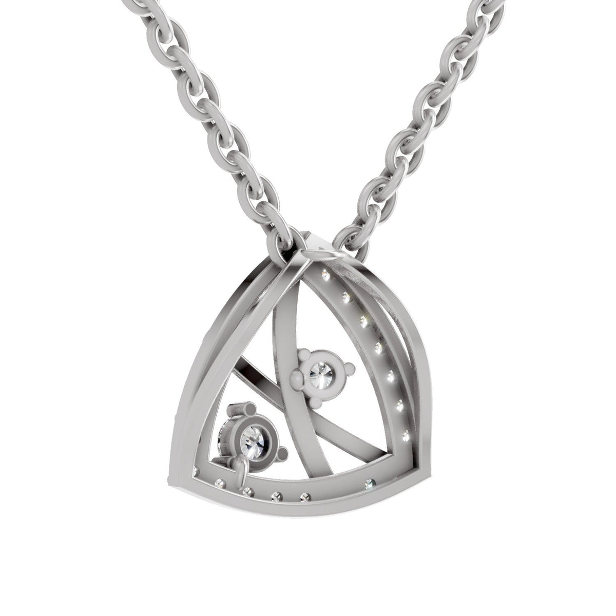 Majestic Spark Trinity Diamond Pendant