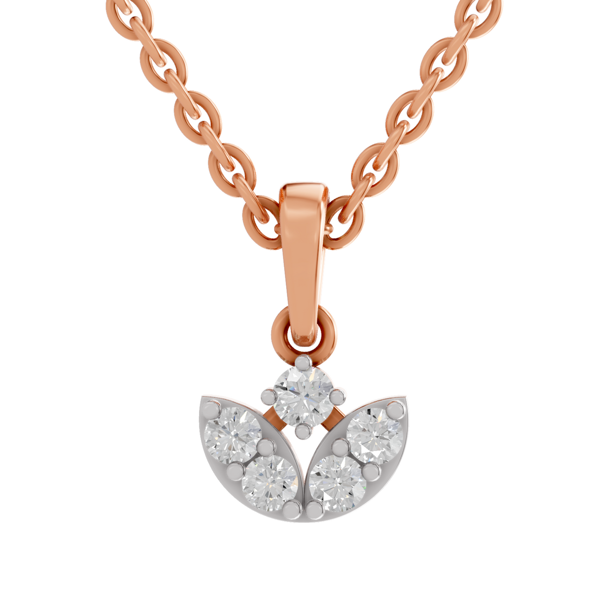 Delicate Bloom Trinity Diamond Pendant
