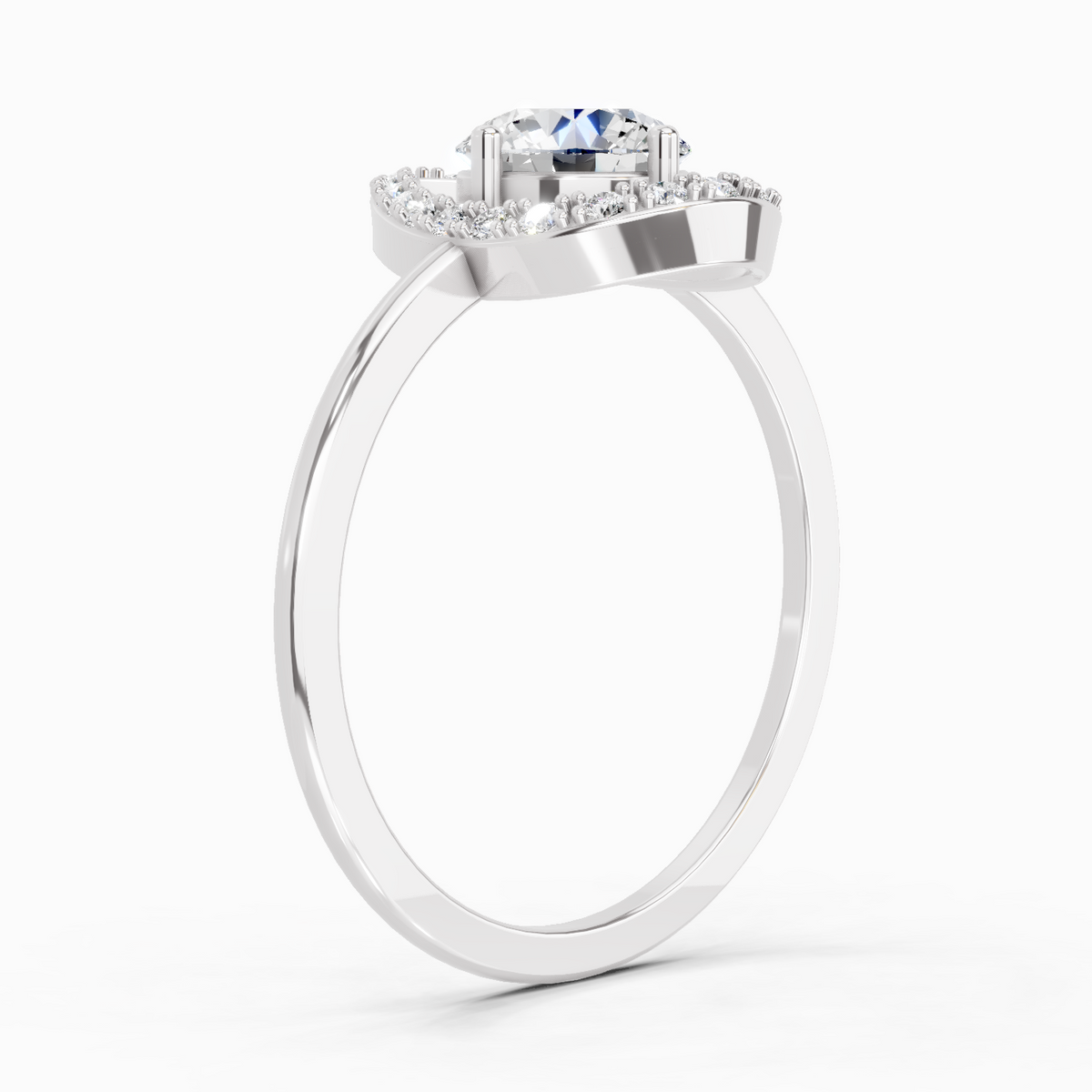 Dreamy Teardrop Halo Diamond Ring