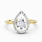 Dreamy Teardrop Halo Diamond Ring