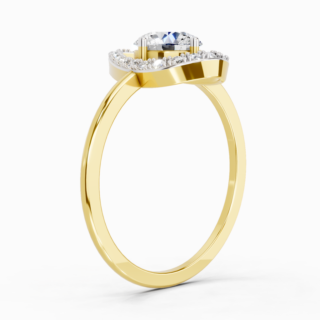 Dreamy Teardrop Halo Diamond Ring