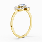 Dreamy Teardrop Halo Diamond Ring