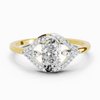 Elegant Oval Halo Diamond Ring