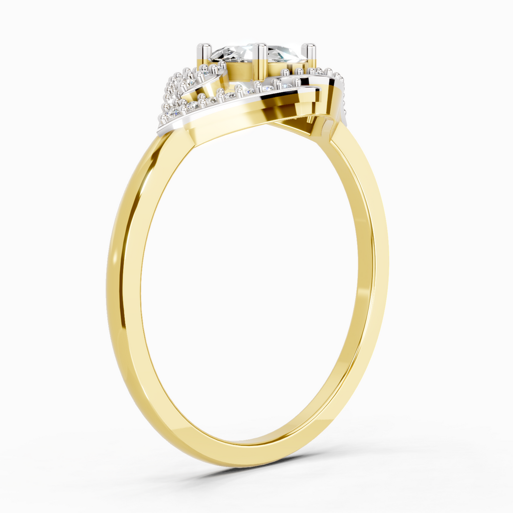 Elegant Oval Halo Diamond Ring