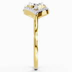 Elegant Oval Halo Diamond Ring