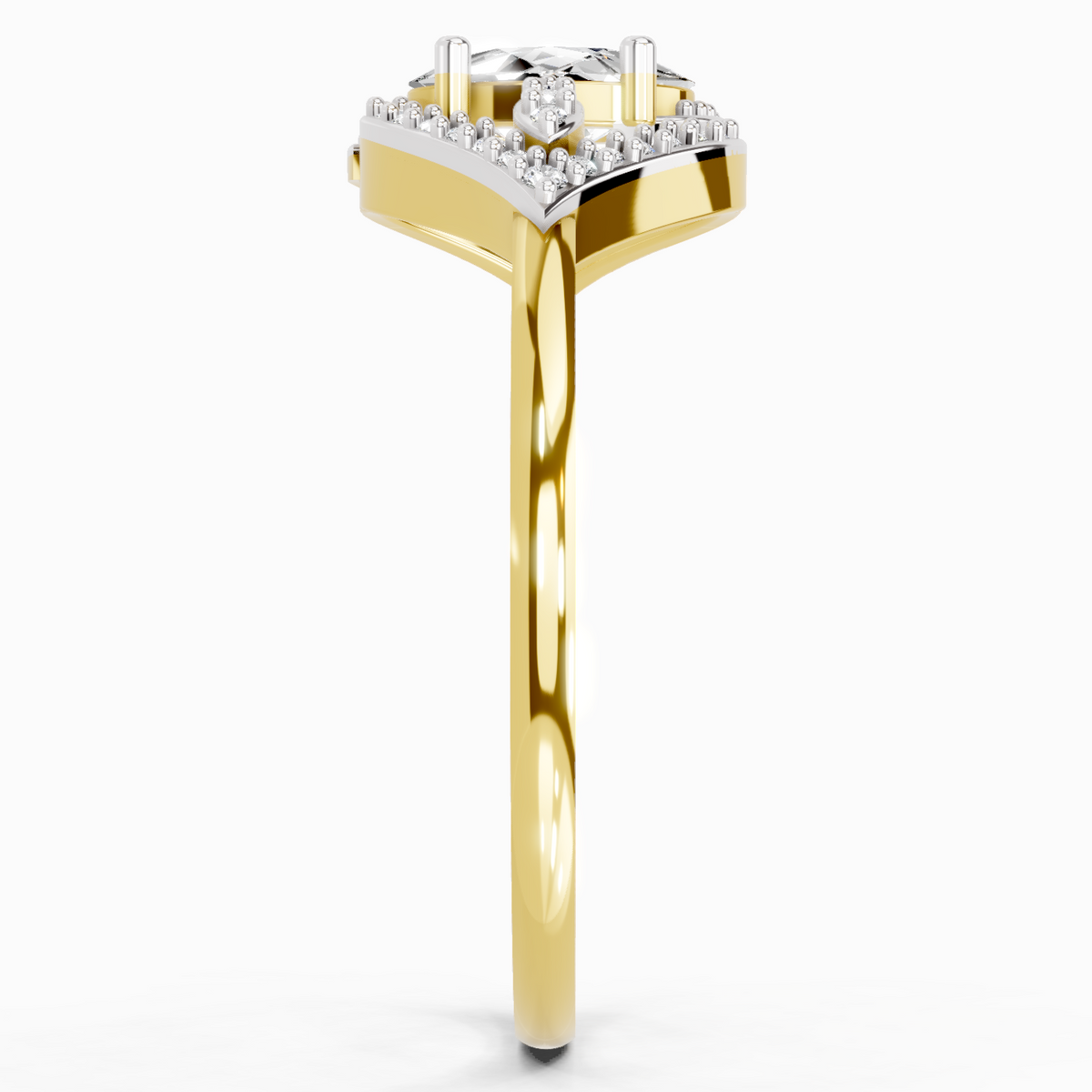 Elegant Oval Halo Diamond Ring