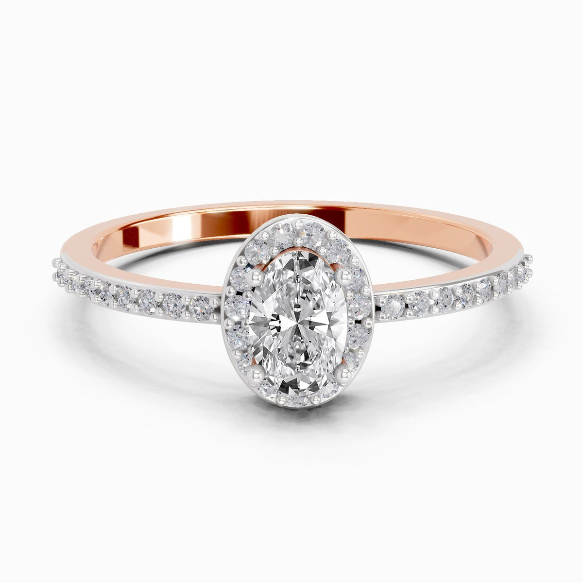 Ethereal Oval Halo Diamond Ring