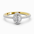 Ethereal Oval Halo Diamond Ring