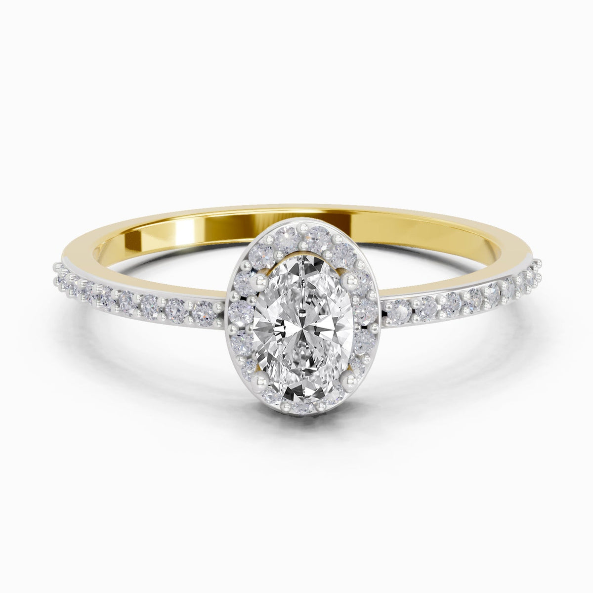 Ethereal Oval Halo Diamond Ring