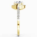 Shimmering Round Halo Diamond Engagement Ring