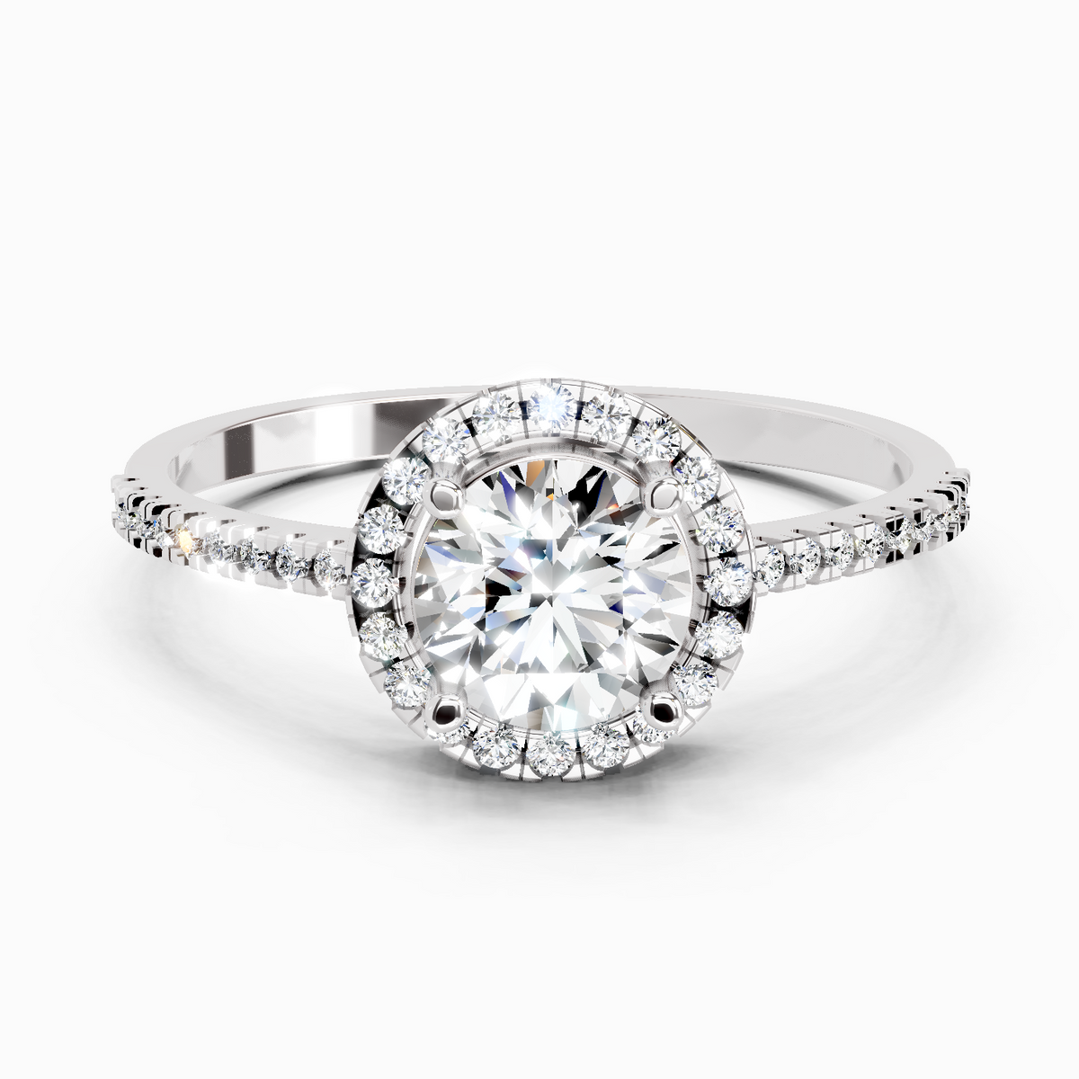 Resplendent Halo Diamond Ring