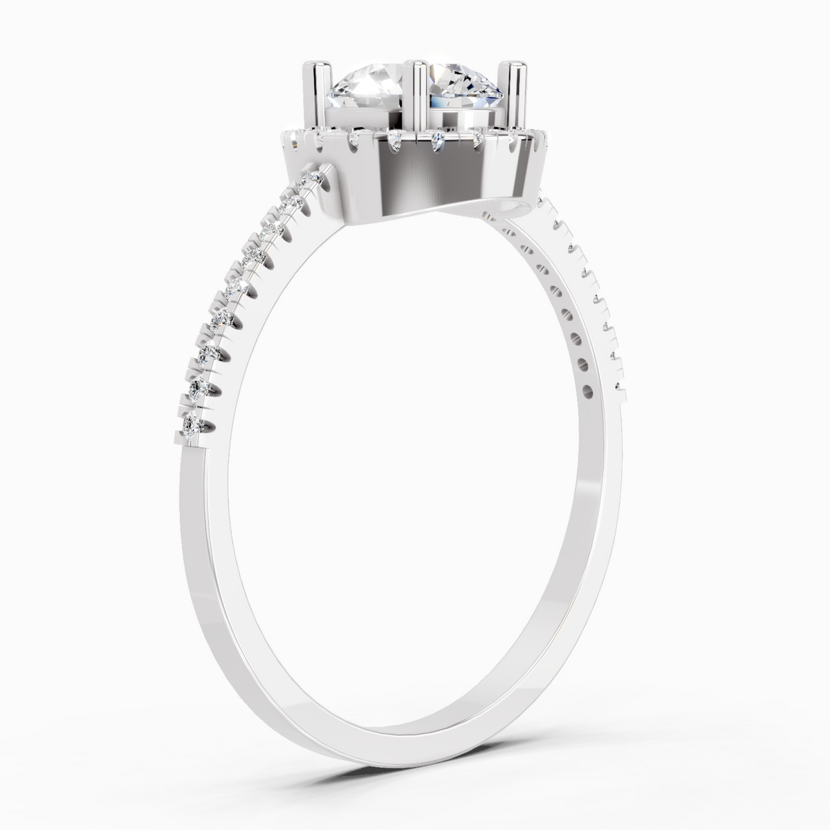 Resplendent Halo Diamond Ring