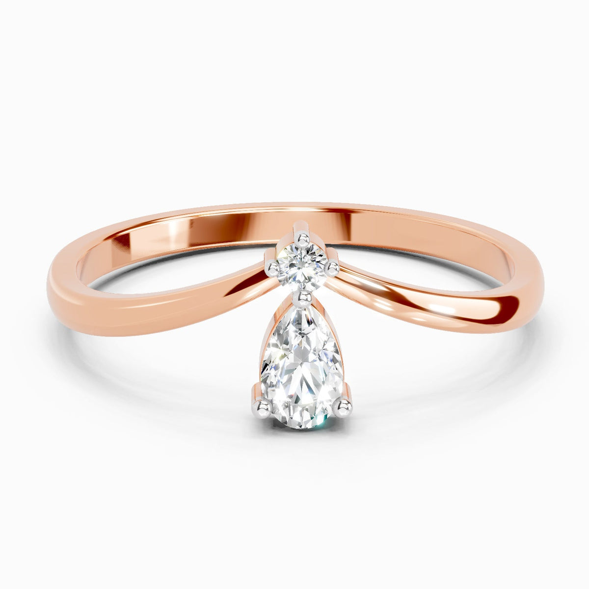 Glistening Pear Diamond Ring