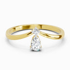Glistening Pear Diamond Ring