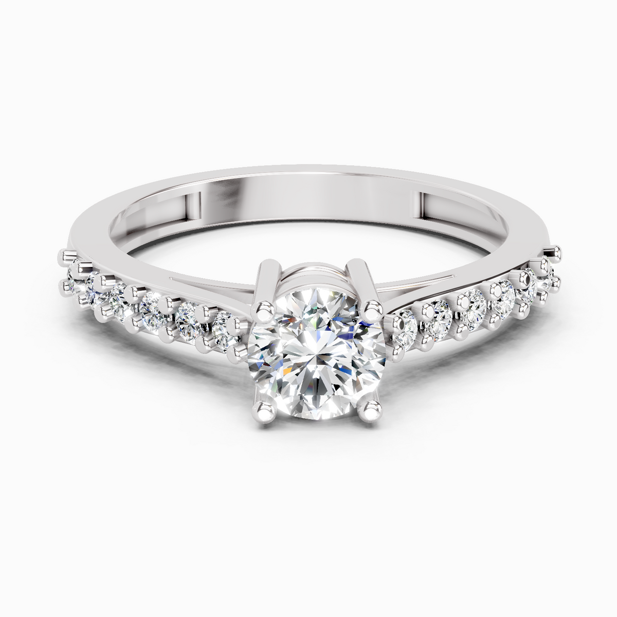 Graceful Solitaire Diamond Ring