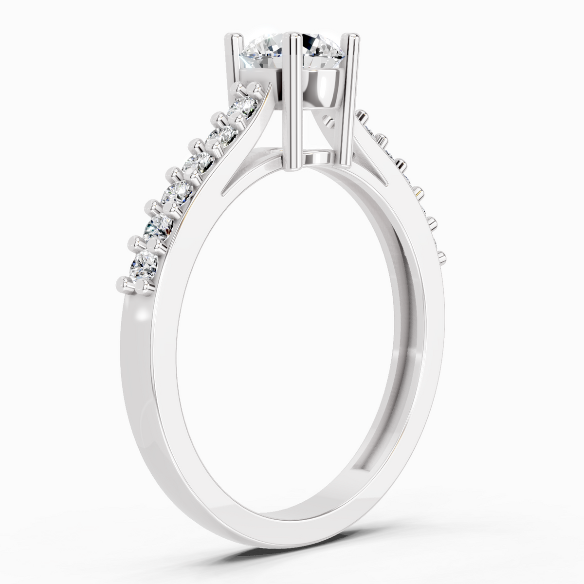 Graceful Solitaire Diamond Ring
