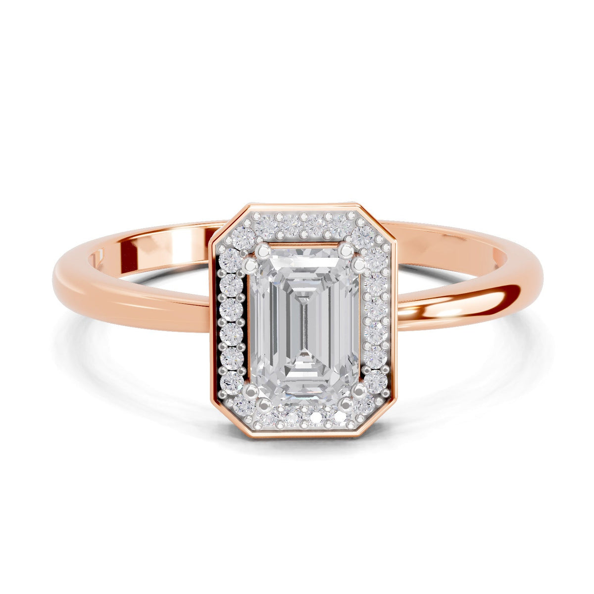 Delicate Emerald-Cut Diamond Engagement Ring