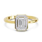 Delicate Emerald-Cut Diamond Engagement Ring