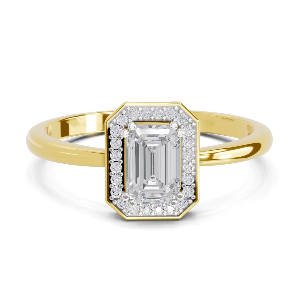 Delicate Emerald-Cut Diamond Engagement Ring