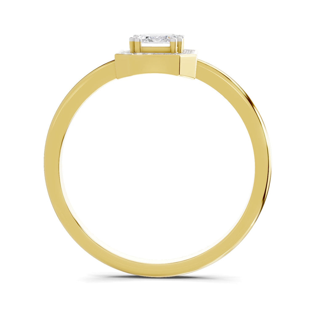 Delicate Emerald-Cut Diamond Engagement Ring