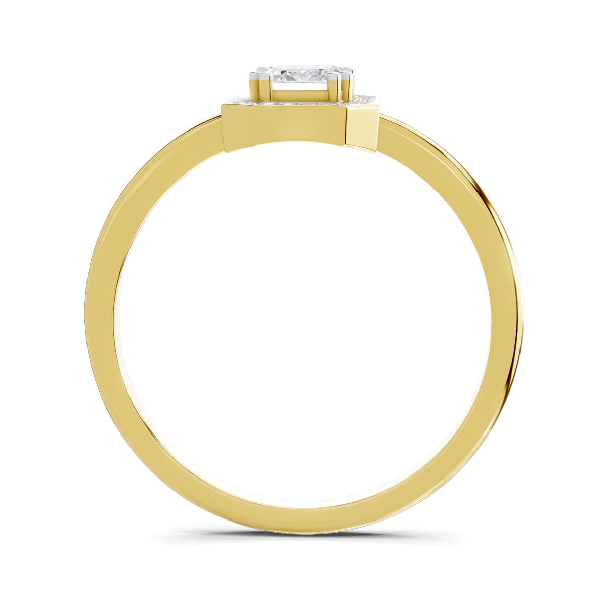 Delicate Emerald-Cut Diamond Engagement Ring