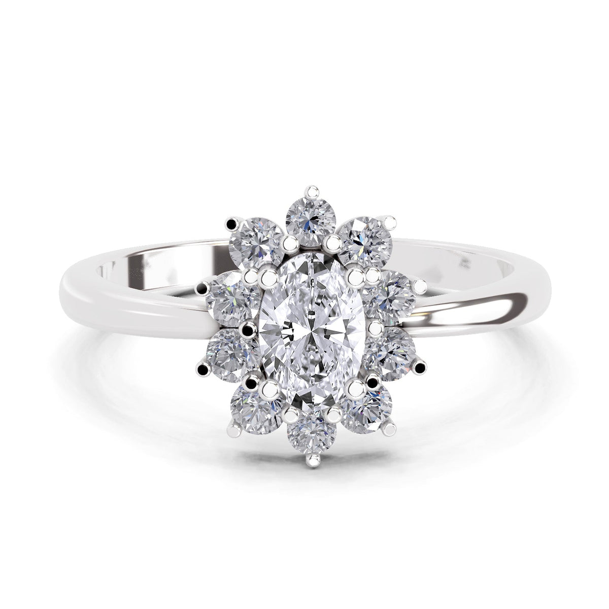 Classic Oval Diamond Engagement Ring