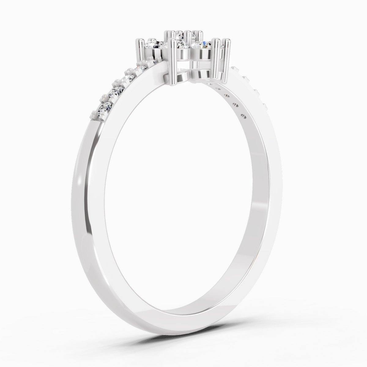 Opulent Floral Diamond Ring