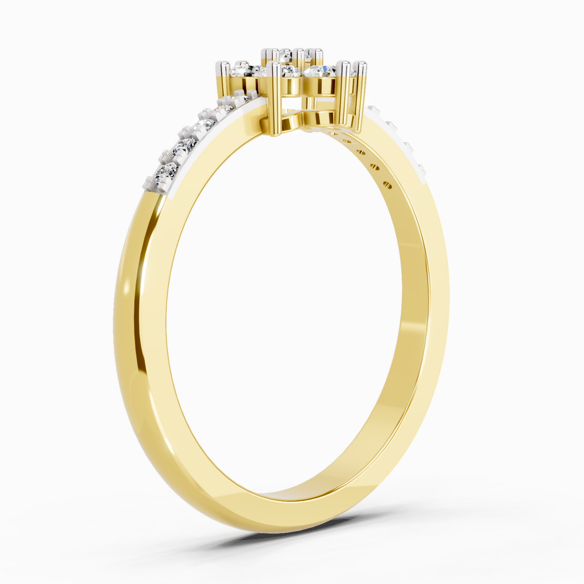 Opulent Floral Diamond Ring