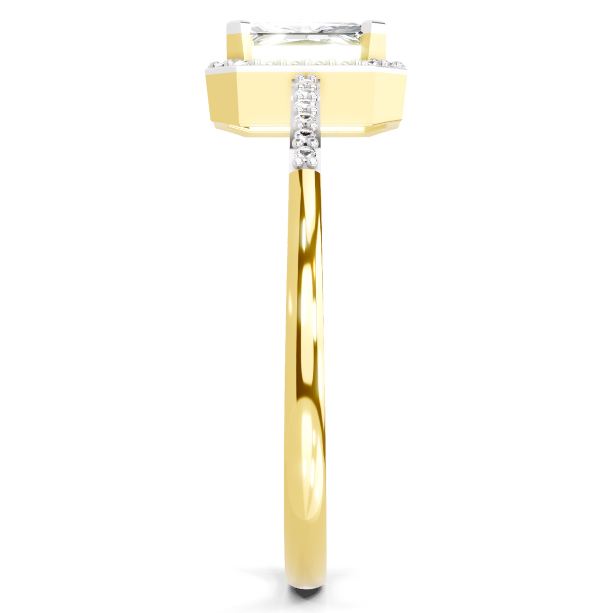 Dreamy Emerald-Cut Halo Diamond Ring