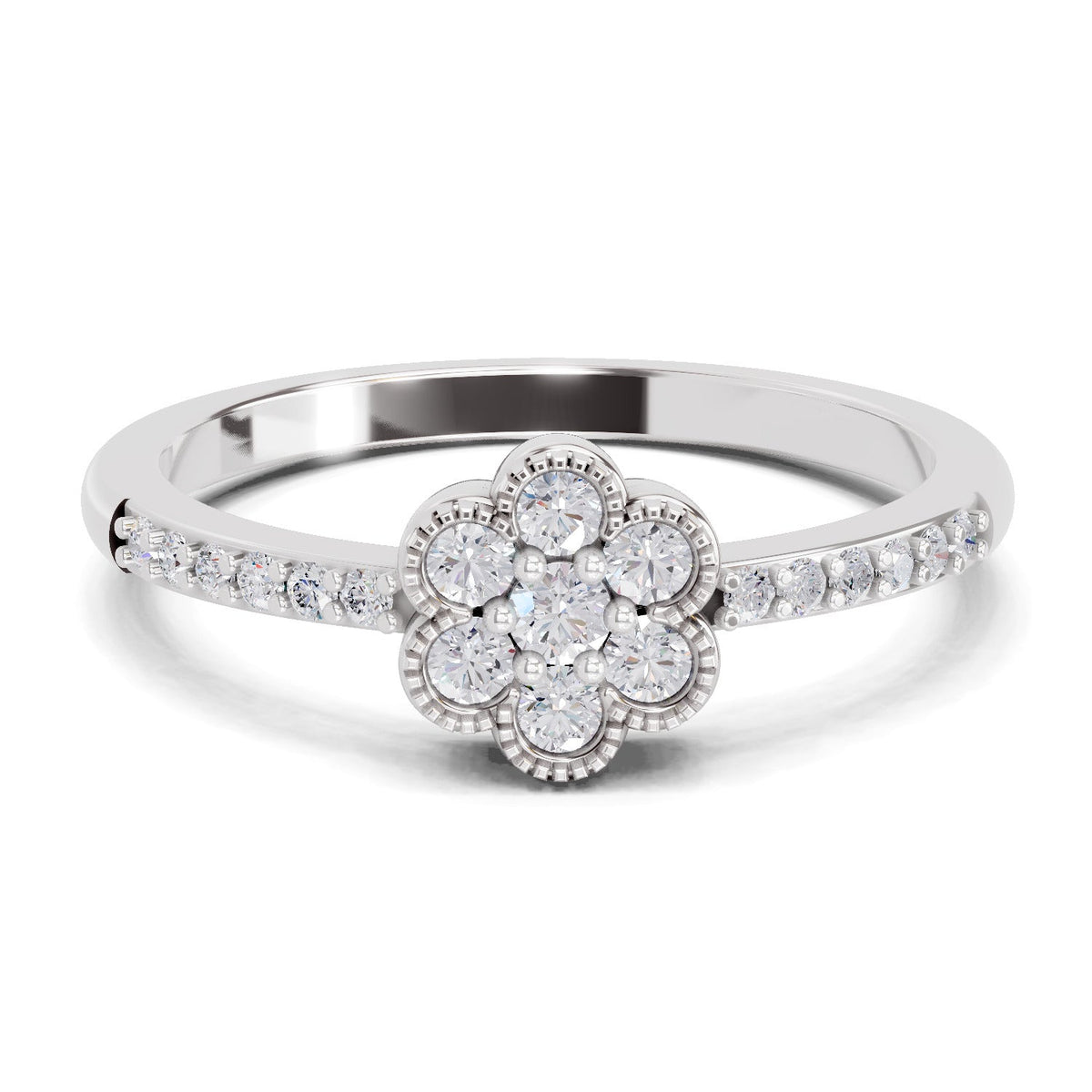 Ethereal Floral Diamond Engagement Ring