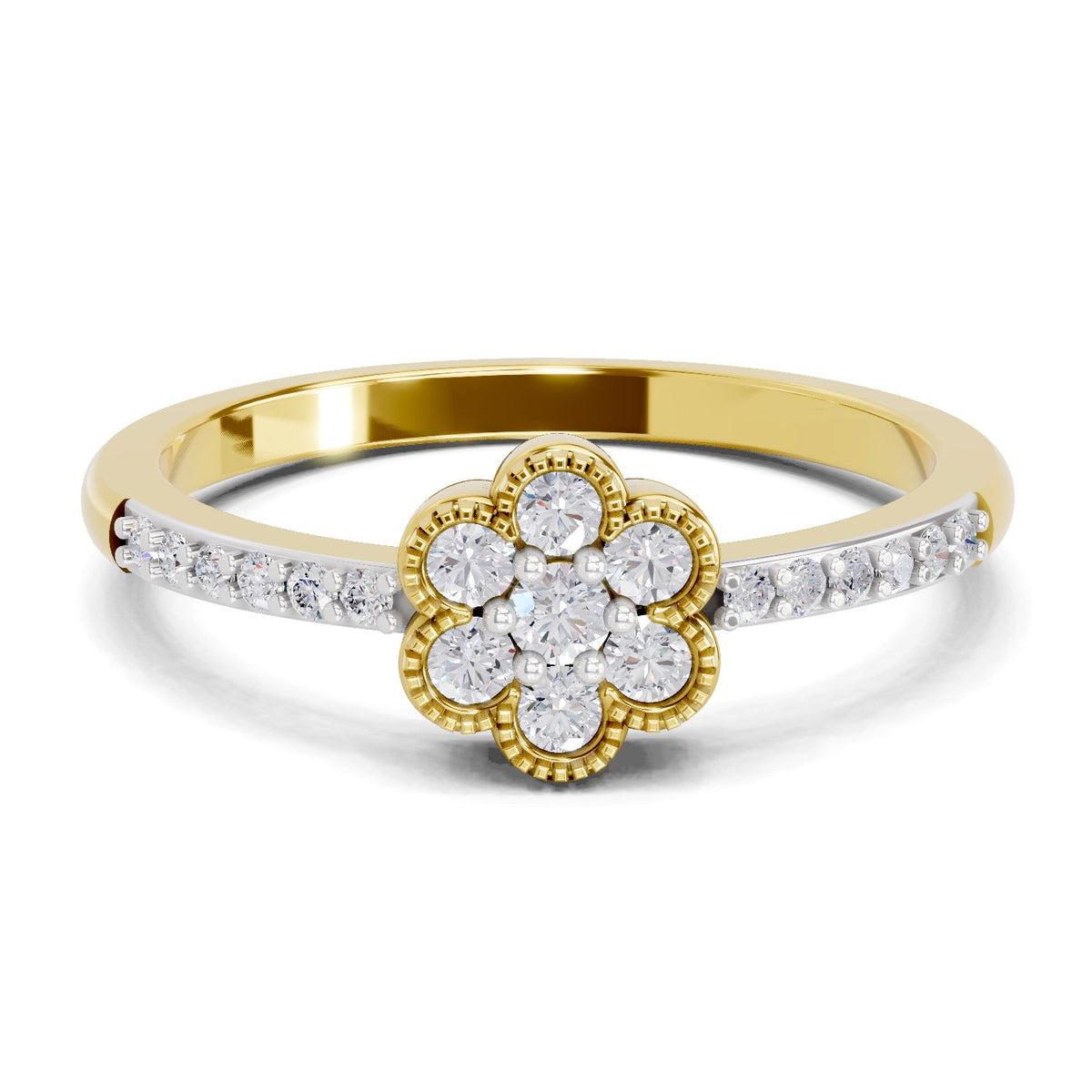 Ethereal Floral Diamond Engagement Ring