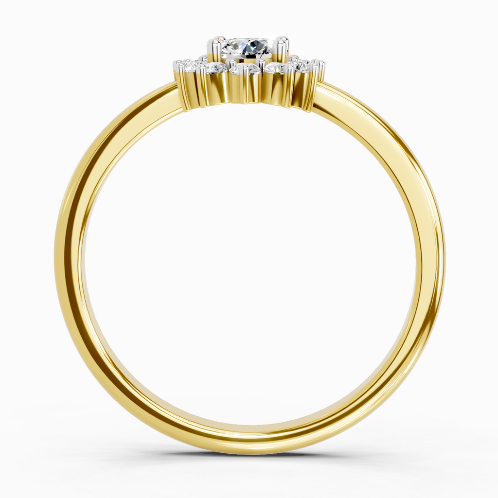 Pristine Oval Halo Diamond Engagement Ring